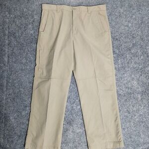 Woolrich VTG 90s Pants Men 38x30 Khaki 5 Pockets Straight Leg Trousers Stretch